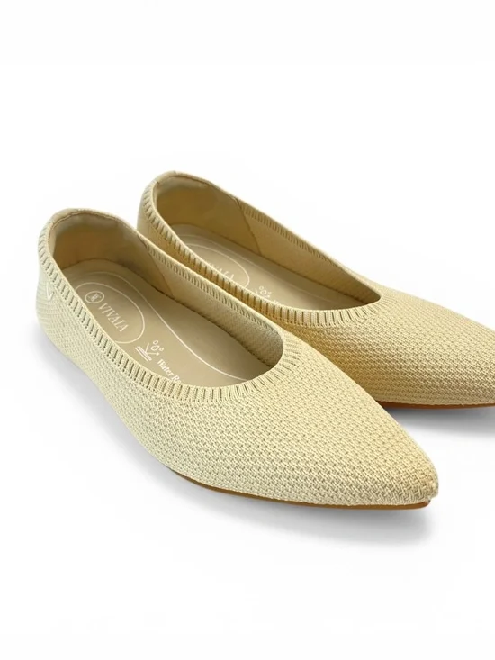 VIVAIA Pointed Toe Ballet Flats (Aria 5°) in Almond Size 8.5 - Picture 2 of 13